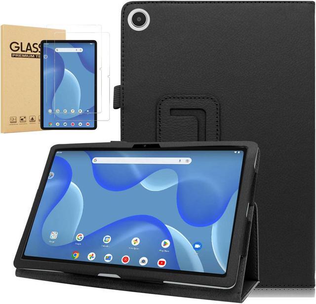 Main image of Onn 11'' Tablet Pro Case and Screen Protector- Slim Lightweight Folding Folio Stand Cover PU Leather Protective Case + 2 Tempered Glass Screen Protector for ONN 11 inch Tablet Pro 2023 Model (Black)