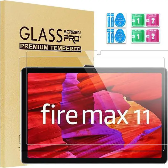 Alt view image 2 of 6 - Amazon Fire Max 11 Case with 2 Tempered Glass Screen Protector - Heavy Duty Shockproof Rugged Kickstand Pencil Holder Cover for Amazon Fire Max 11" Tablet (2023 release, 13th generation) - Candy/Pink