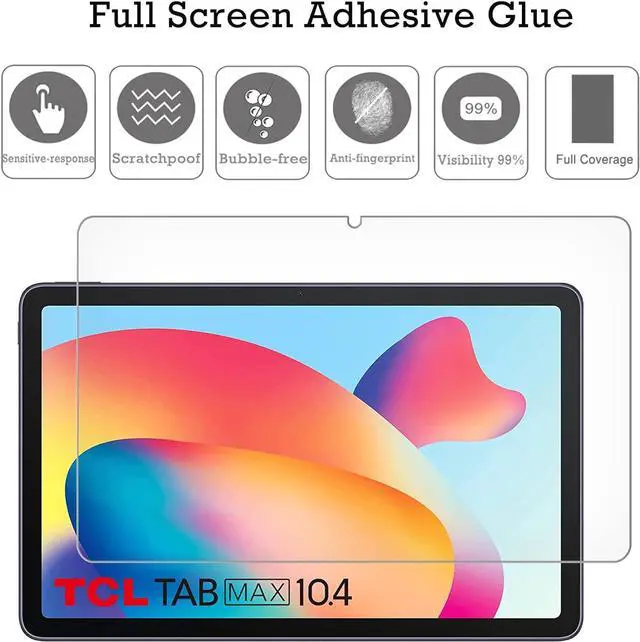 Alt view image 2 of 7 - TCL TABMAX 10.4 Screen Protector Tempered Glass Screen Cover High Definition 9H Hardness Anti-Scratch Bubble Free Case Friendly Screen Protector for TCL TABMAX 10.4 Tablet, 10.36 Inch 9296Q (2 Pieces)