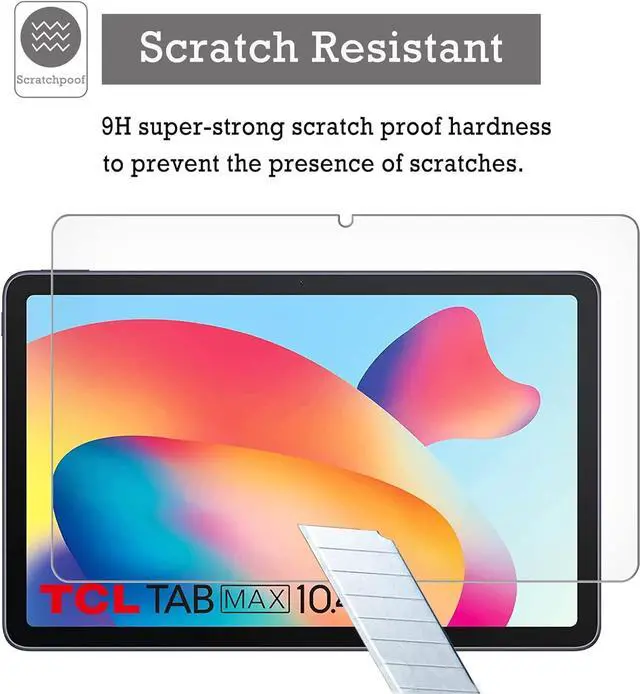 Alt view image 6 of 7 - TCL TABMAX 10.4 Screen Protector Tempered Glass Screen Cover High Definition 9H Hardness Anti-Scratch Bubble Free Case Friendly Screen Protector for TCL TABMAX 10.4 Tablet, 10.36 Inch 9296Q (2 Pieces)