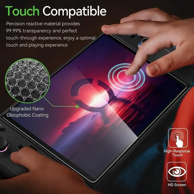 Alt view image 3 of 5 - Screen Protector For Lenovo Legion Go 8.8 Inch Gaming Handheld 2023 - Anti Scratch 9H Hardness Tempered Glass Screen Protector (2 Pieces)
