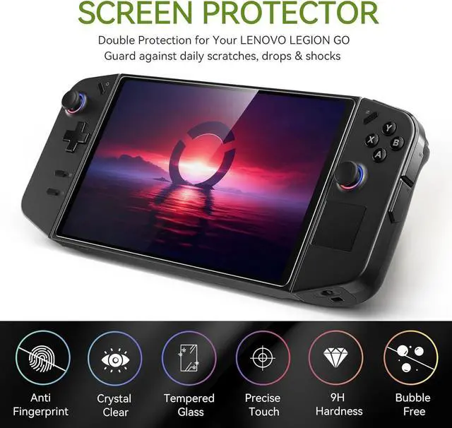 Alt view image 4 of 5 - Screen Protector For Lenovo Legion Go 8.8 Inch Gaming Handheld 2023 - Anti Scratch 9H Hardness Tempered Glass Screen Protector (2 Pieces)