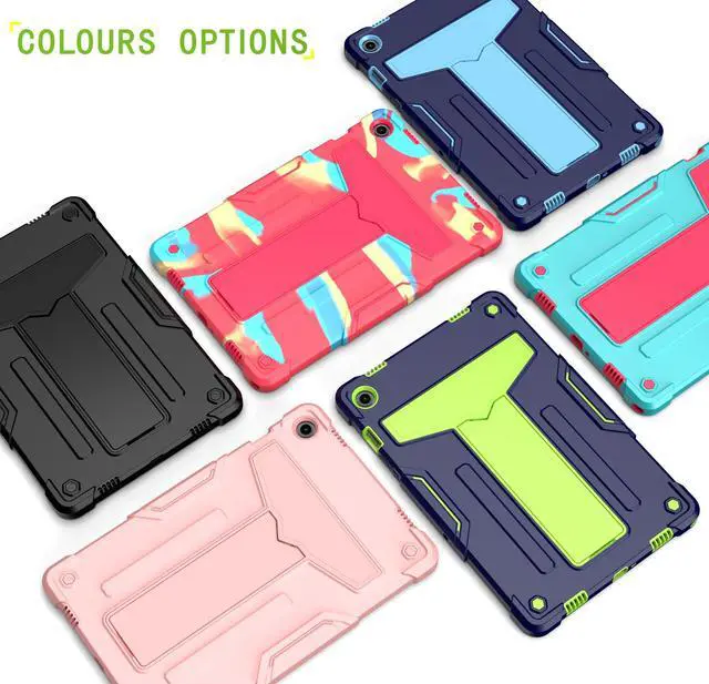 Alt view image 6 of 6 - Galaxy Tab A9 Plus Case 11 Inch - Heavy Duty Rugged Protective Case with Kickstand Shockproof Hybrid Cover Case for Samsung Galaxy Tab A9+ 11" Tablet (2023) SM-X210/X215/X216/X218 (Teal/Pink)