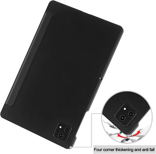 Alt view image 6 of 7 - Case for T-Mobile Revvl Tab 5G 10.36" with Tempered Glass Screen Protector for REVVL Tab 5G 10.36 inch Tablet (2023) - Slim Hard Back Shell Magnetic Smart Stand Cover with Auto Sleep Wake (Black)