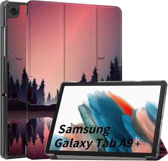 Main image of Tri-Fold Case for Samsung Galaxy Tab A9 Plus 11 Inch SM-X210 SM-X215 SM-X216 SM-X218 - Slim Stand Hard Back Shell Protective Cover with Auto Sleep Wake for Smasung Galaxy Tab A9+ 5G 11" (Forest Dusk)