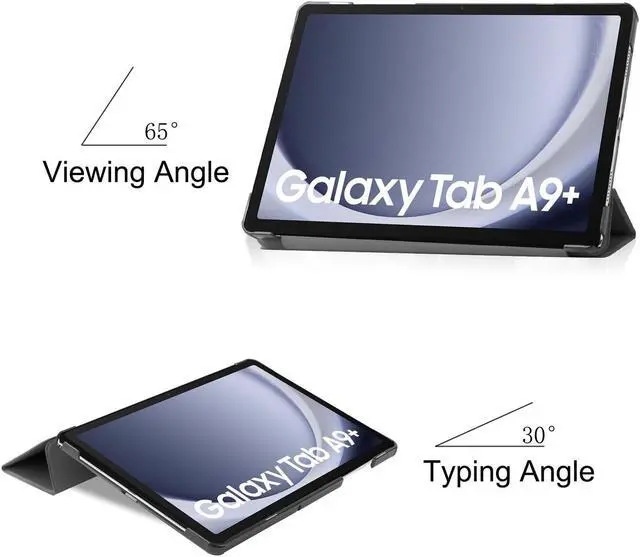 Alt view image 4 of 6 - Tri-Fold Case for Samsung Galaxy Tab A9 Plus 11 Inch SM-X210 SM-X215 SM-X216 SM-X218 - Slim Stand Hard Back Shell Protective Cover with Auto Sleep Wake for Smasung Galaxy Tab A9+ 5G 11" (Forest Dusk)