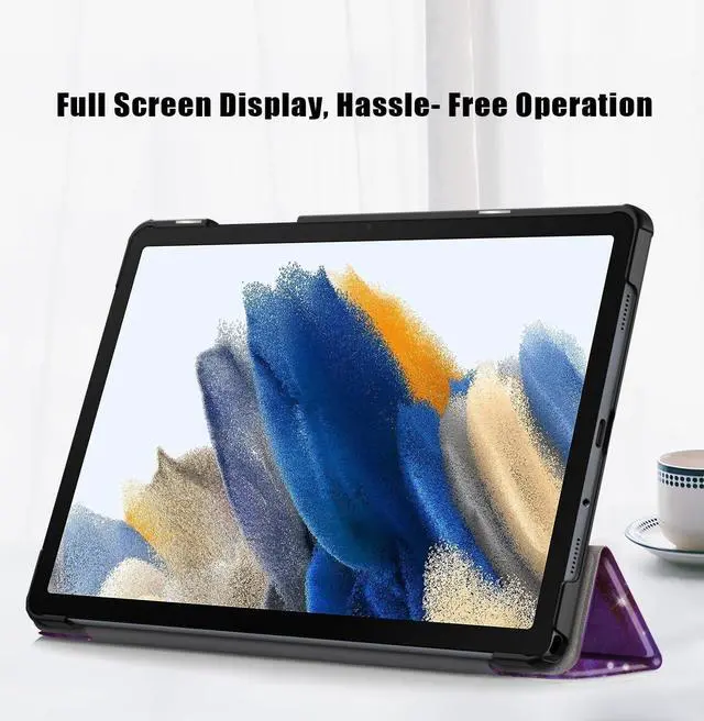 Alt view image 4 of 6 - Smart Case for Samsung Galaxy Tab A9+ 5G Case with Tempered Glass Screen Protector, PU Leather Folio Stand Flip Magnetic Protective Cover for Samsung Galaxy A9 Plus 11" (SM-X210/X216/X218) (Galaxy)