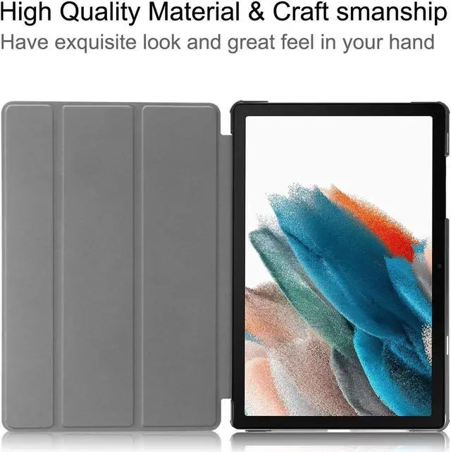 Alt view image 5 of 5 - Smart Case for Samsung Galaxy Tab A9+ 5G Case with Tempered Glass Screen Protector, PU Leather Folio Stand Flip Magnetic Protective Cover for Samsung Galaxy A9 Plus 11" (SM-X210/X216/X218) (Marble)