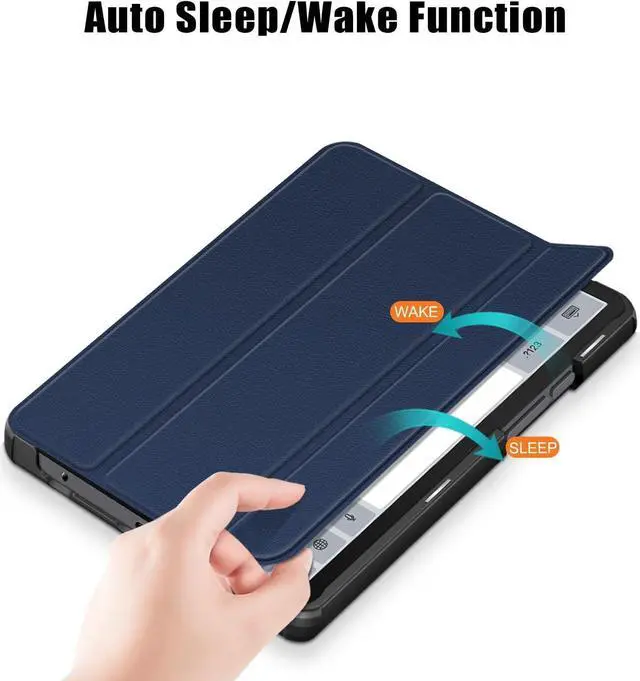 Alt view image 5 of 6 - Galaxy Tab A9 Case 8.7 Inch (SM-X110 / SM-X115 / SM-X117) 2023 Release - Trifold Stand Hard Back Shell Protective Smart Cover with Auto Sleep Wake Case for Smasung Galaxy Tab A9 Tablet 8.7" (Blue)