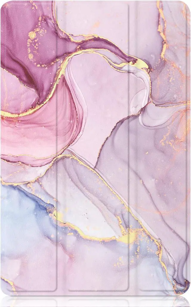 Alt view image 3 of 6 - Galaxy Tab A9 Case 8.7 Inch (SM-X110 / SM-X115 / SM-X117) 2023 Release - Trifold Stand Hard Back Shell Protective Smart Cover with Auto Sleep Wake Case for Smasung Galaxy Tab A9 Tablet 8.7" (Marble)