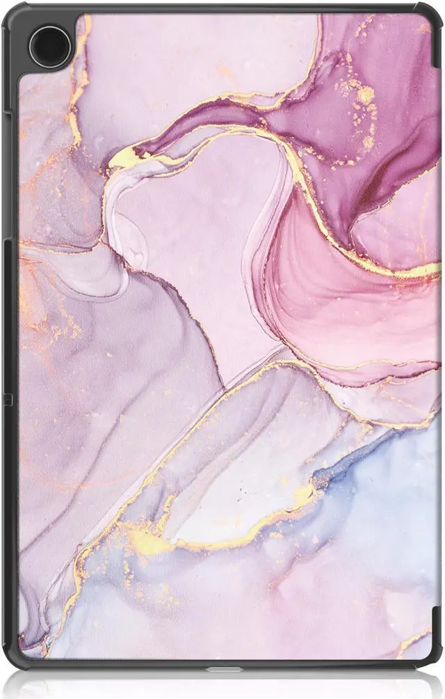 Alt view image 4 of 6 - Galaxy Tab A9 Case 8.7 Inch (SM-X110 / SM-X115 / SM-X117) 2023 Release - Trifold Stand Hard Back Shell Protective Smart Cover with Auto Sleep Wake Case for Smasung Galaxy Tab A9 Tablet 8.7" (Marble)