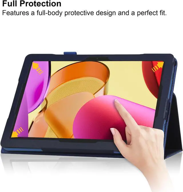 Alt view image 4 of 7 - Case for Samsung Galaxy Tab A9 8.7 inch Tablet 2023 Released - Lightweight Folio Stand Flip Cover PU Leather Auto Sleep Wake Case for Samsung Galaxy Tab A9 (SM-X110/ X115/ X117) 8.7" (Blue)