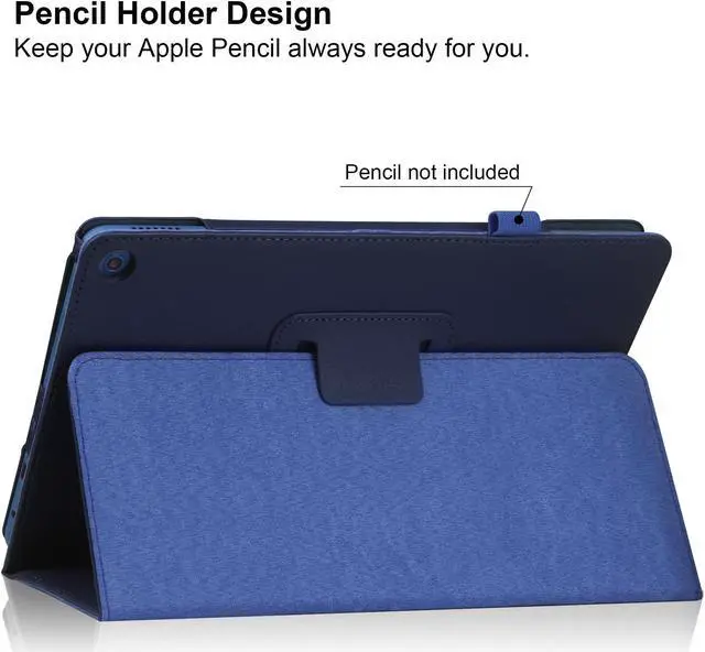 Alt view image 6 of 7 - Case for Samsung Galaxy Tab A9 8.7 inch Tablet 2023 Released - Lightweight Folio Stand Flip Cover PU Leather Auto Sleep Wake Case for Samsung Galaxy Tab A9 (SM-X110/ X115/ X117) 8.7" (Blue)