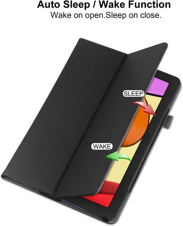 Alt view image 2 of 7 - Case for Samsung Galaxy Tab A9 8.7 inch Tablet 2023 Released- Lightweight Folio Stand Flip Cover PU Leather Auto Sleep Wake Case for Samsung Galaxy Tab A9 (SM-X110/ X115/ X117) 8.7" (Black)
