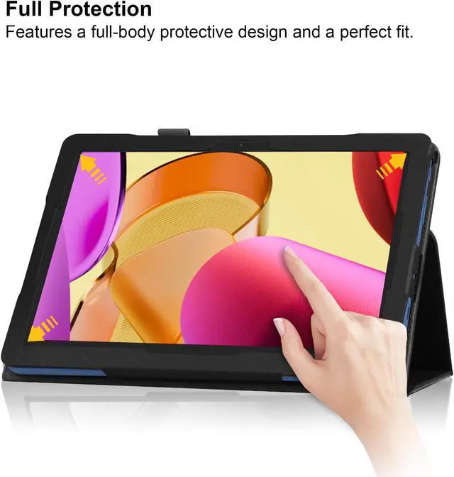 Alt view image 4 of 7 - Case for Samsung Galaxy Tab A9 8.7 inch Tablet 2023 Released- Lightweight Folio Stand Flip Cover PU Leather Auto Sleep Wake Case for Samsung Galaxy Tab A9 (SM-X110/ X115/ X117) 8.7" (Black)