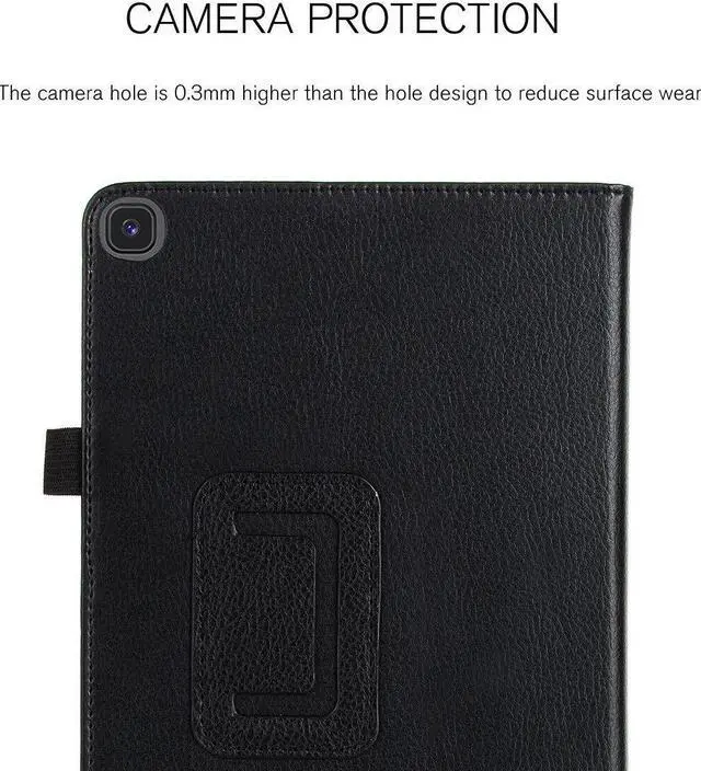 Alt view image 5 of 7 - Galaxy Tab A9 (SM-X110/ SM-X115/ SM-X117) Case with 2PCS Tempered Glass Screen Protector for Samsung Galaxy Tab A9 Tablet 8.7 inch- Magnetic Closure Protective Folio Cover with Auto Sleep Wake (Black)