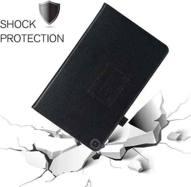 Alt view image 6 of 7 - Galaxy Tab A9 (SM-X110/ SM-X115/ SM-X117) Case with 2PCS Tempered Glass Screen Protector for Samsung Galaxy Tab A9 Tablet 8.7 inch- Magnetic Closure Protective Folio Cover with Auto Sleep Wake (Black)