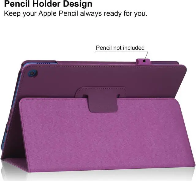 Alt view image 6 of 7 - Galaxy Tab A9 (SM-X110/ SM-X115/ SM-X117) Case with 2PCS Tempered Glass Screen Protector for Samsung Galaxy Tab A9 Tablet 8.7 inch-Magnetic Closure Protective Folio Cover with Auto Sleep Wake (Purple)