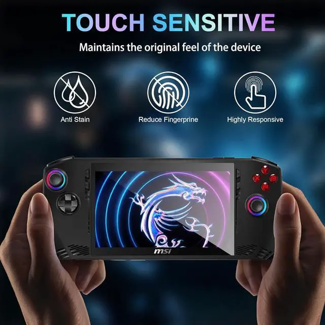 Alt view image 3 of 5 - Screen Protector For MSI Handheld CLAW A1M 7" - Anti Scratch 9H Hardness Tempered Glass Screen Protector (2 Pieces)
