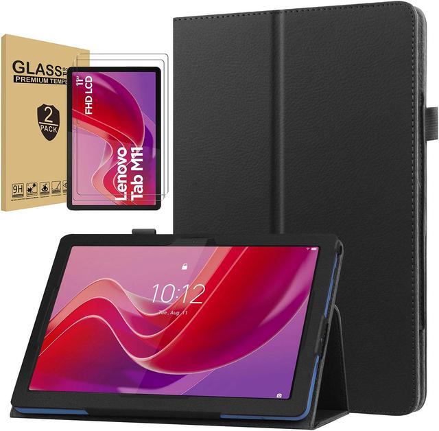 Main image of Elitegadget Lenovo Tab M11 Case with Screen Protector - Slim Folding Stand Cover with Auto Wake/Sleep + 2 Pack Tempered Glass Screen Film Screen Saver for Lenovo Tab M11 11" Tablet 2024 (Black)