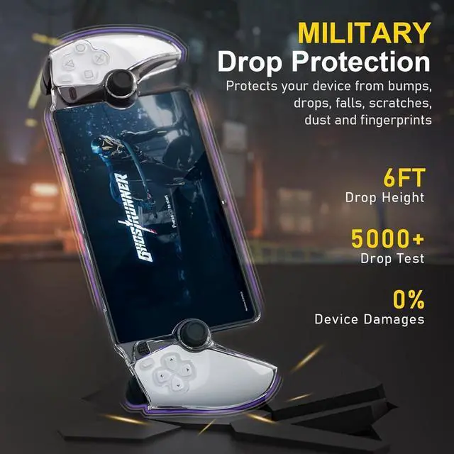 Alt view image 2 of 7 - PS Portal Case Transparent Cover for PlayStation Portal Remote Player,  Hard PC Shell Protective Shockproof Anti-Scratch Skin Case for PlayStation Portal Remote Player PS5 Portal Accessories (Crystal)