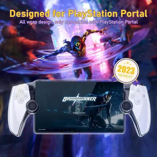 Alt view image 4 of 7 - PS Portal Case Transparent Cover for PlayStation Portal Remote Player,  Hard PC Shell Protective Shockproof Anti-Scratch Skin Case for PlayStation Portal Remote Player PS5 Portal Accessories (Crystal)