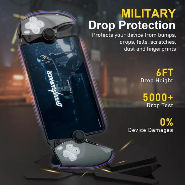 Alt view image 2 of 7 - PS Portal Case Transparent Cover for PlayStation Portal Remote Player,  Hard PC Shell Protective Shockproof Anti-Scratch Skin Case for PlayStation Portal Remote Player PS5 Portal Accessories (Black)