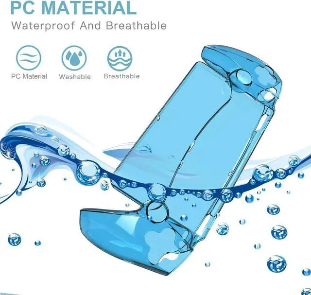 Alt view image 4 of 6 - Accessories Bundle for PlayStation Portal Remote Player, Hard PC Clear Cover Protective Case with Tempered Glass Screen Protector for PS Portal (Blue)