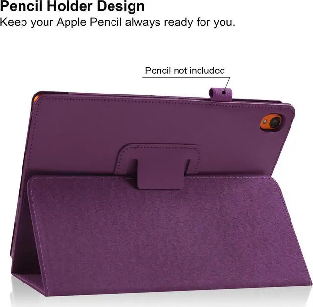 Alt view image 6 of 7 - anicestore Case for ONN 10.1 Inch Tablet (2024 Model) Gen 4 - Slim Lightweight Folio PU Leather Folding Stand Cover Auto Sleep & Wake Case for 2024 Onn Surf 10.1" Kids Tablet + 1 Stylus (Purple)