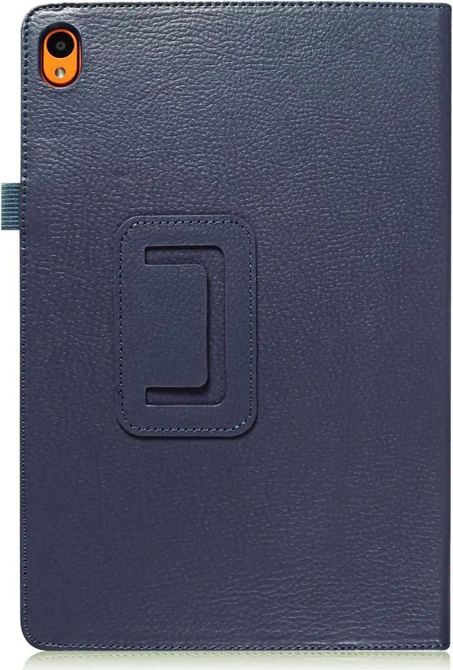 Alt view image 4 of 7 - Case for ONN 10.1'' (2024 Model) with Screen Protector - Lightweight Folio Stand Cover Support Auto Wake/Sleep PU Leather Case with 2PCS Tempered Glass for Onn 10.1 Tablet (Gen 4) 2024 (Dark Blue)