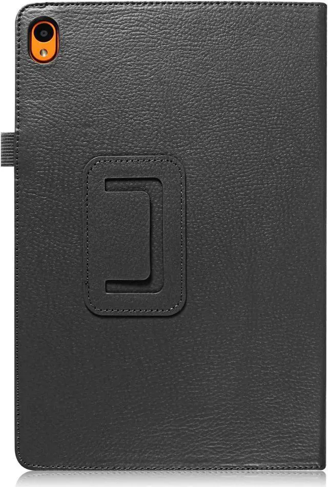 Alt view image 4 of 7 - Case for ONN 10.1'' (2024 Model) with Screen Protector - Lightweight Folio Stand Cover Support Auto Wake/Sleep PU Leather Case with 2PCS Tempered Glass for Onn 10.1 Tablet (Gen 4) 2024 (Black)