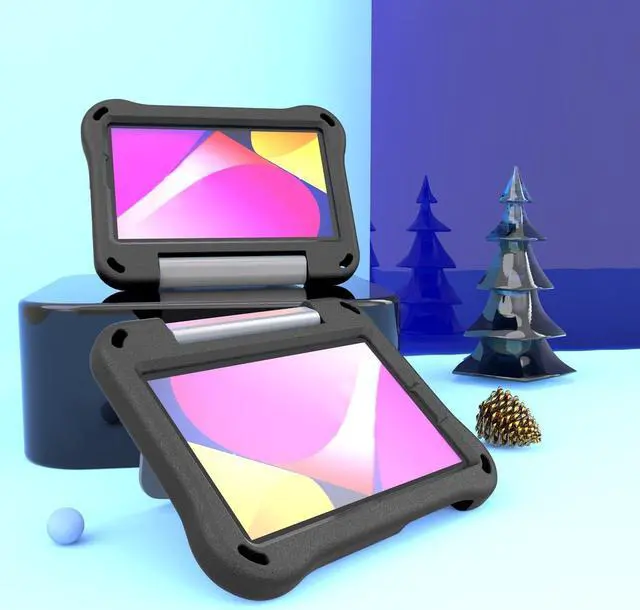 Alt view image 6 of 7 - anicestore TCL Tab 8 LE (9137w) Case / Tab 8 WiFi (9132x) Case for Kids - EVA Lightweight Shockproof Kids Friendly Cover with Handle Kickstand Case for TCL Tab 8 LE / TCL Tab 8 WiFi + 1 Stylus (Black)