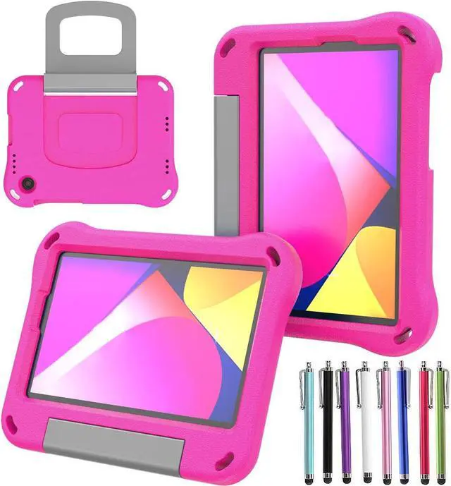 Main image of anicestore TCL Tab 8 LE (9137w) Case / Tab 8 WiFi (9132x) Case for Kids - EVA Lightweight Shockproof Kids Friendly Cover with Handle Kickstand Case for TCL Tab 8 LE / TCL Tab 8 WiFi + 1 Stylus (Pink)