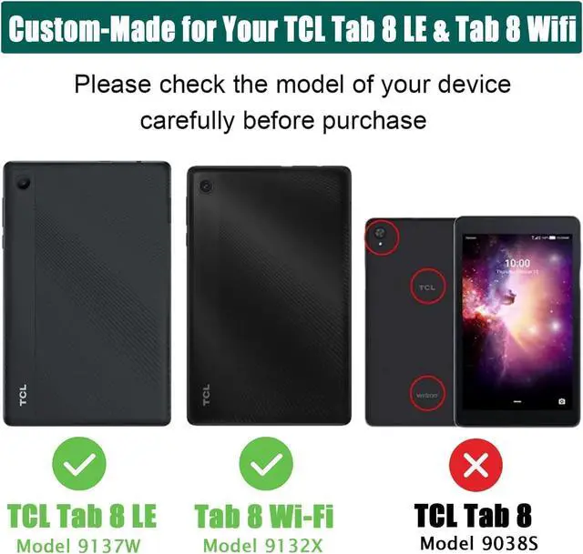 Alt view image 2 of 7 - anicestore TCL Tab 8 LE (9137w) Case / Tab 8 WiFi (9132x) Case for Kids - EVA Lightweight Shockproof Kids Friendly Cover with Handle Kickstand Case for TCL Tab 8 LE/ TCL Tab 8 WiFi + 1 Stylus (Purple)