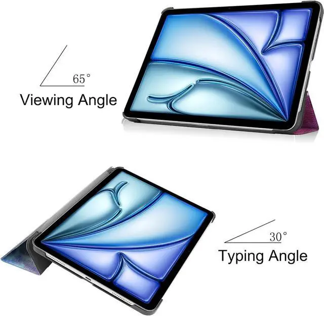 Alt view image 4 of 7 - anicestore Case for iPad Air 11 Inch (M3/M2) - Slim Lightweight Protective Shell Case Auto Sleep/Wake Trifold Stand Cover for iPad Air 11"/10.9" (7th/6th/5th/4th Gen) 2025/2024/2022/2020 (Galaxy)