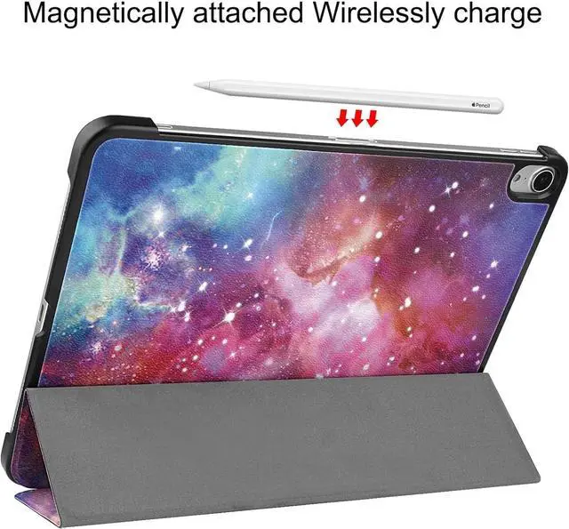 Alt view image 3 of 7 - anicestore Case for iPad Air 11 Inch (M3/M2) - Slim Lightweight Protective Shell Case Auto Sleep/Wake Trifold Stand Cover for iPad Air 11"/10.9" (7th/6th/5th/4th Gen) 2025/2024/2022/2020 (Galaxy)