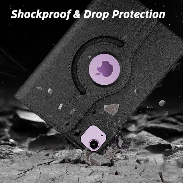 Alt view image 7 of 7 - anicestore Rotating Case for iPad Air 11 inch M3/M2 (2025/2024), iPad Air 5th Generation 10.9" (2022), iPad Air 4th Generation 10.9 Inch (2020) Rotation Protective Stand Cover Auto Wake/Sleep (Black)