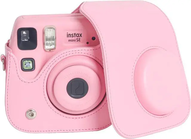 Alt view image 5 of 7 - Camera Case for Fujifilm Instax Mini SE / 7+ Instant Camera Protective Carrying Bag PU Leather with Adjustable Shoulder Straps Fujifilm Instax Mini SE Case / Fujifilm Instax Mini 7 Plus Case (Pink)