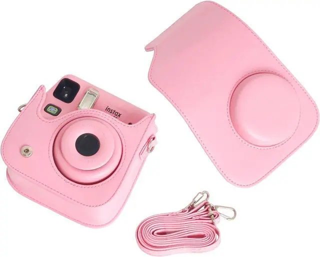 Alt view image 7 of 7 - Camera Case for Fujifilm Instax Mini SE / 7+ Instant Camera Protective Carrying Bag PU Leather with Adjustable Shoulder Straps Fujifilm Instax Mini SE Case / Fujifilm Instax Mini 7 Plus Case (Pink)