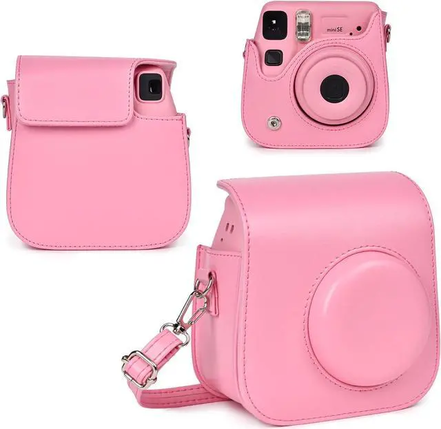 Main image of Camera Case for Fujifilm Instax Mini SE / 7+ Instant Camera Protective Carrying Bag PU Leather with Adjustable Shoulder Straps Fujifilm Instax Mini SE Case / Fujifilm Instax Mini 7 Plus Case (Pink)