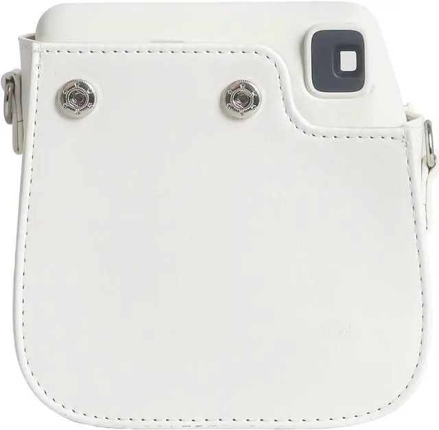 Alt view image 5 of 7 - Camera Case for Fujifilm Instax Mini SE / 7+ Instant Camera Protective Carrying Bag PU Leather with Adjustable Shoulder Straps Fujifilm Instax Mini SE Case / Fujifilm Instax Mini 7 Plus Case (White)