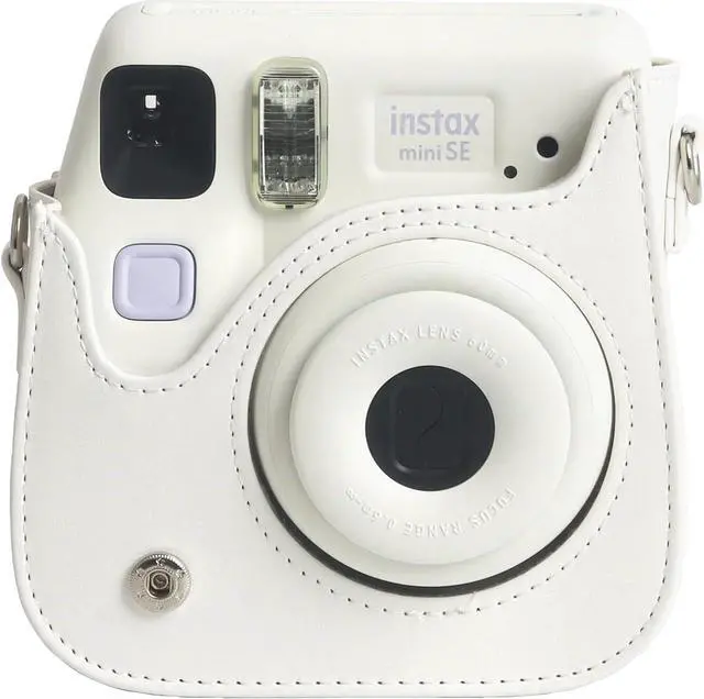 Alt view image 4 of 7 - Camera Case for Fujifilm Instax Mini SE / 7+ Instant Camera Protective Carrying Bag PU Leather with Adjustable Shoulder Straps Fujifilm Instax Mini SE Case / Fujifilm Instax Mini 7 Plus Case (White)