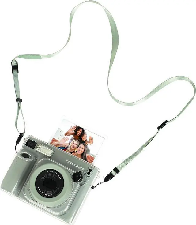 Alt view image 3 of 7 - Protective Clear Case for Fujifilm Instax Wide 400 Camera with Removable Shoulder Strap - Crystal Hard Cover Carrying Cover Bag for Fujifilm INSTAX Wide 400 Instant Camera