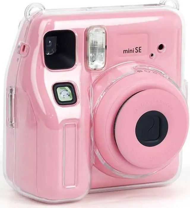Alt view image 3 of 7 - Clear Case for Fujifilm Instax Mini SE Instant Camera - Protective Crystal Hard Shell Cover with Films Pocket Pouch for Storing 10PCS Photos, Best Accessories for Fujifilm instax Mini SE Camera