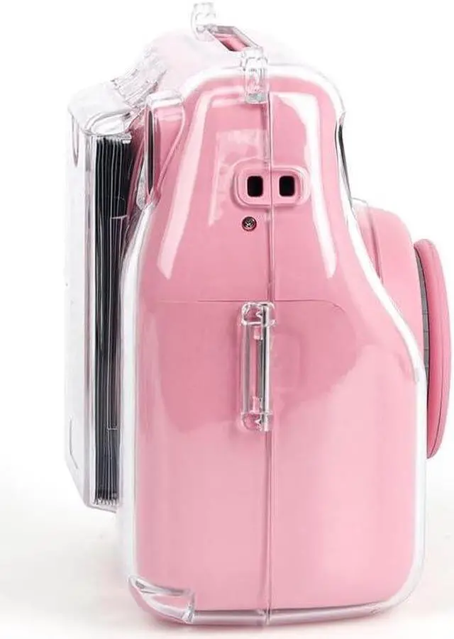 Alt view image 5 of 7 - Clear Case for Fujifilm Instax Mini SE Instant Camera - Protective Crystal Hard Shell Cover with Films Pocket Pouch for Storing 10PCS Photos, Best Accessories for Fujifilm instax Mini SE Camera