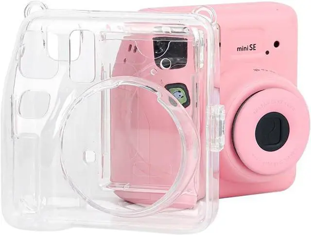 Alt view image 2 of 7 - Clear Case for Fujifilm Instax Mini SE Instant Camera - Protective Crystal Hard Shell Cover with Films Pocket Pouch for Storing 10PCS Photos, Best Accessories for Fujifilm instax Mini SE Camera