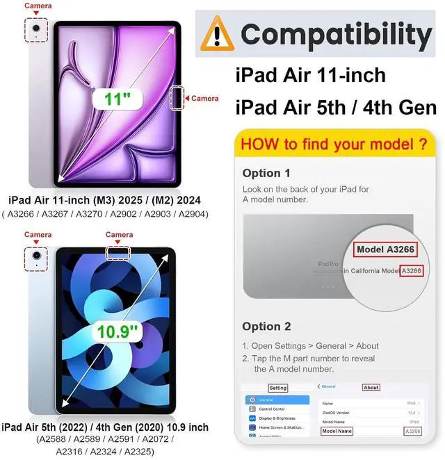 Alt view image 2 of 6 - Case for Apple iPad Air 11 inch (M3 2025 / M2 2024), iPad Air 4th & 5th Generation 10.9 Inch (2020/2022) Heavy Duty Rugged Protective Case with Kickstand Shockproof Hybrid Cover Case  (Rainbow Pink)