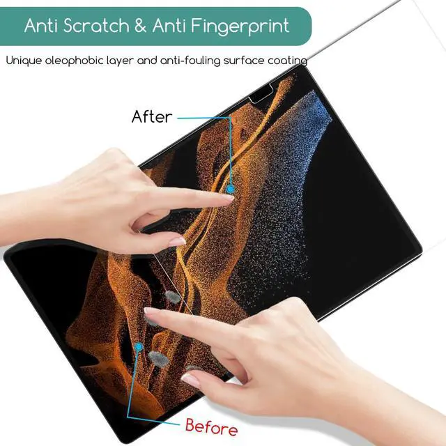 Alt view image 4 of 7 - [2-Pack] Screen Protector Compatible with Samsung Galaxy Tab S10 Ultra/ S9 Ultra/ S8 Ultra 14.6", [HD Clarity] [9 Hardness] Tempered Glass Replacement for SM-X920/SM-X910/SM-X900/SM-X906 14.6 inch