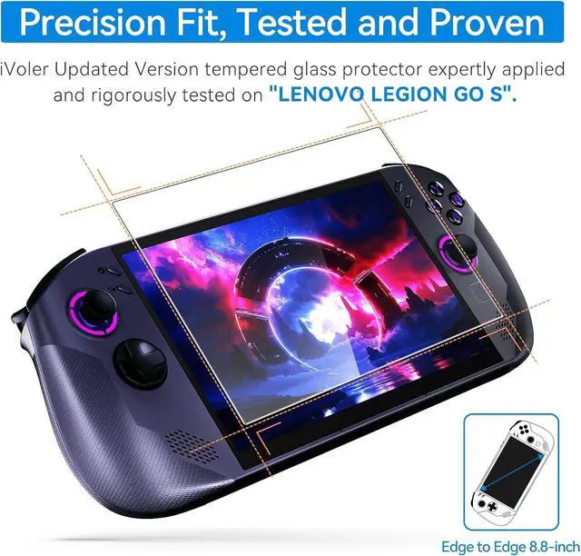Alt view image 3 of 7 - Screen Protector For Lenovo Legion Go S 8 Inch Gaming Handheld 2025 - Anti Scratch 9H Hardness Tempered Glass Screen Protector (2 Pieces)