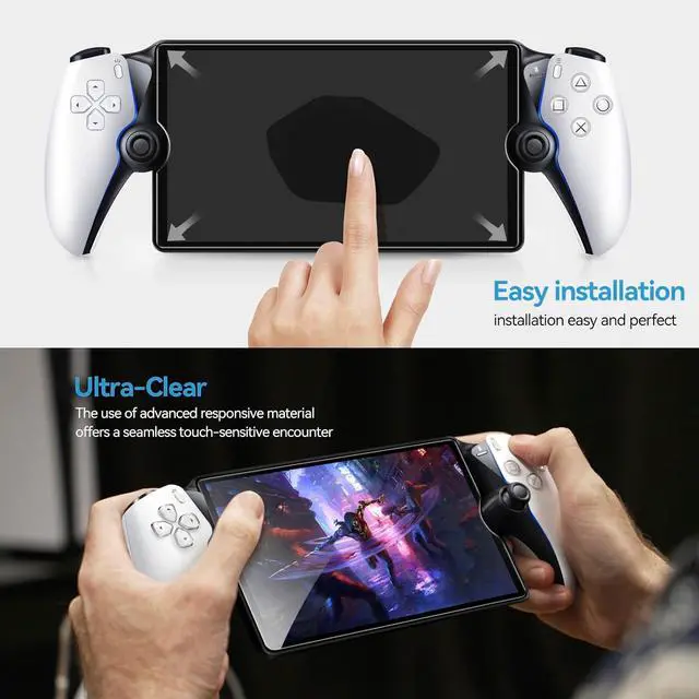 Alt view image 5 of 7 - (2-Pack) Screen Protector Tempered Glass for PlayStation Portal Remote Player 8 inch -  Transparent HD Clear Anti-Scratch Screen Protector for PlayStation PS Portal Remote Player 8.0''